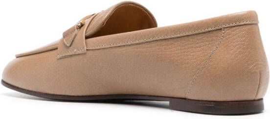 Tod's Loafers met logoplakkaat Beige