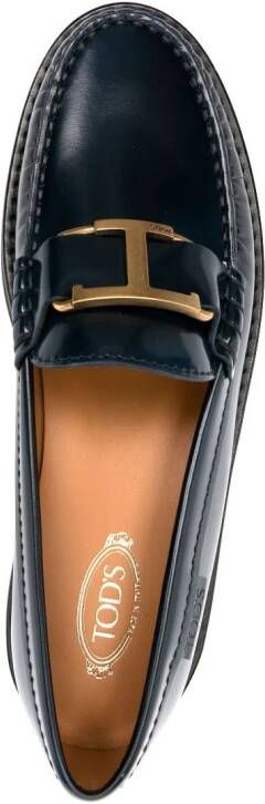 Tod's Loafers met logoplakkaat Blauw