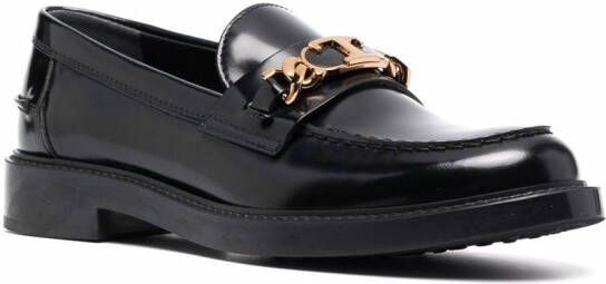 Tod's Loafers met logoplakkaat Zwart