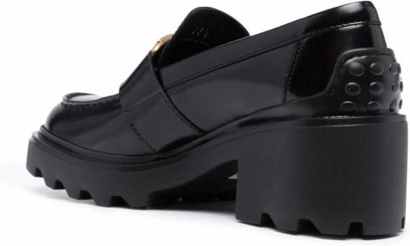 Tod's Loafers met logoplakkaat Zwart