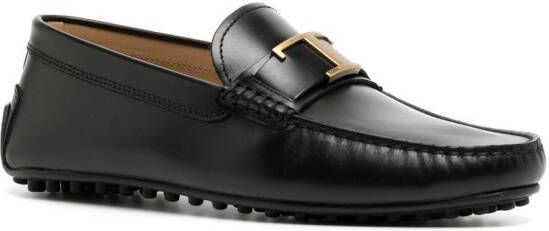 Tod's Loafers met logoplakkaat Zwart