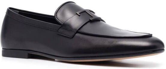 Tod's Loafers met logoplakkaat Zwart