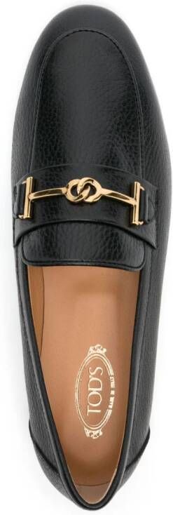 Tod's Loafers met logoplakkaat Zwart