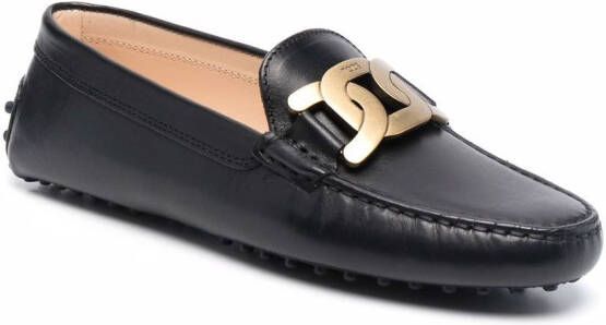 Tod's Loafers met plakkaat Zwart