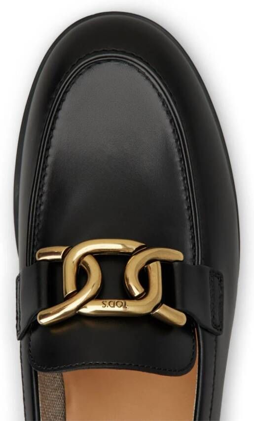 Tod's Loafers verfraaid met ketting Zwart