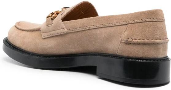 Tod's Loafers met logoplakkaat Beige