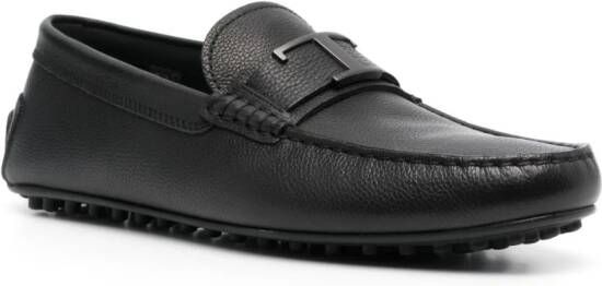 Tod's Loafers met logoplakkaat Zwart