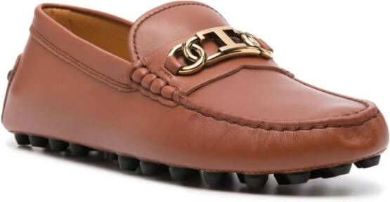 Tod's Leren mocassins Bruin