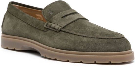 Tod's Loafers met geribbelde zool Groen