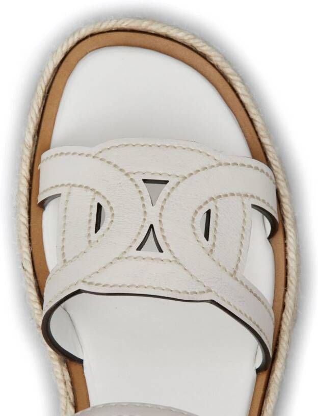 Tod's Sandalen met geweven bandje Wit