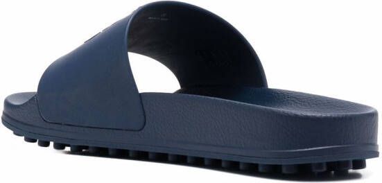 Tod's Slippers met logo-reliëf Blauw