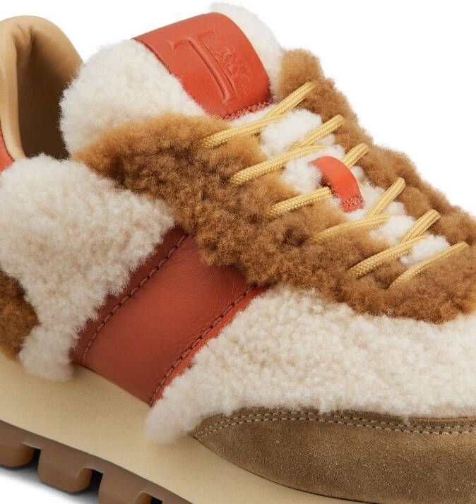 Tod's Sneakers van imitatie scheerwol Beige