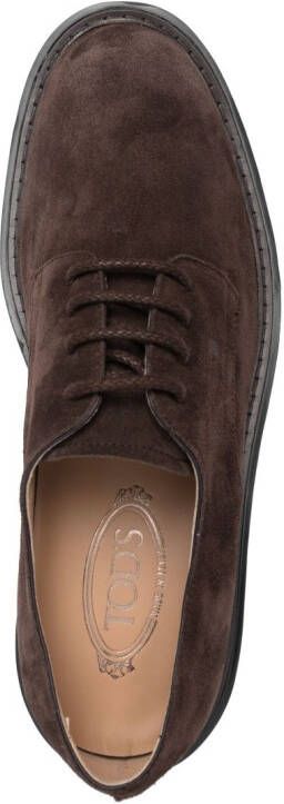 Tod's Suède derby veterschoenen Bruin