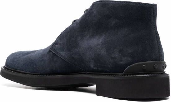 Tod's Suède veterlaarzen Blauw