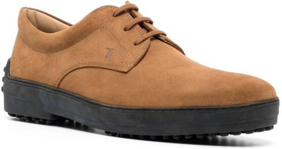 Tod's Suède veterschoenen Bruin