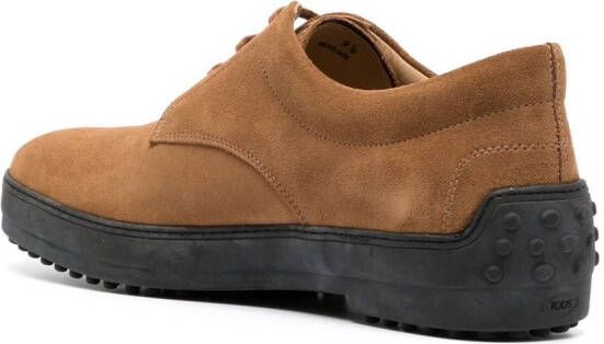 Tod's Suède veterschoenen Bruin