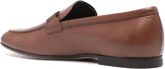 Tod's T Ring leren loafers Bruin