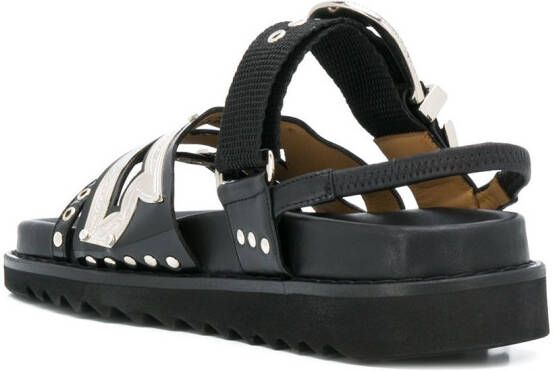 Toga Pulla Sandalen met studs Zwart