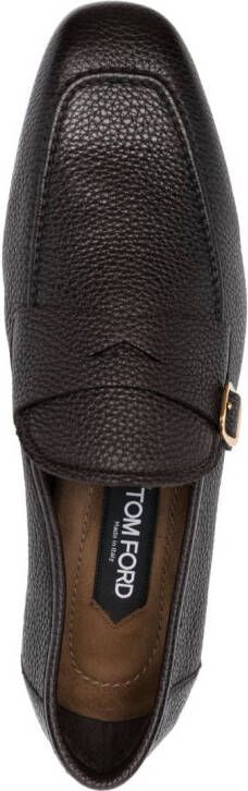 TOM FORD Loafers met vierkante neus Bruin