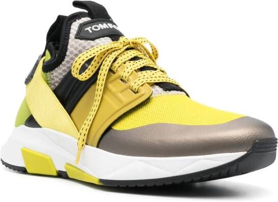 TOM FORD Jago sneakers met panelen Geel