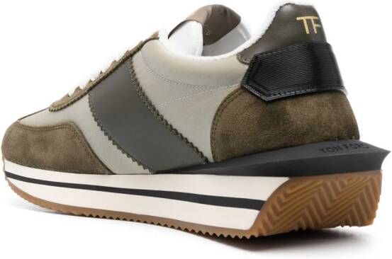 TOM FORD James suède sneakers Groen