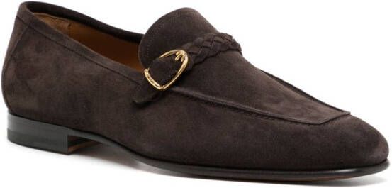 TOM FORD Leren loafers Bruin