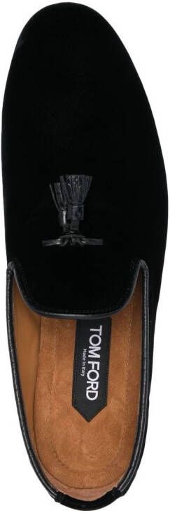 TOM FORD Leren loafers Zwart