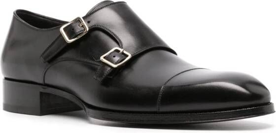 TOM FORD Leren loafers Zwart