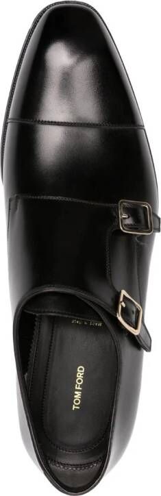 TOM FORD Leren loafers Zwart