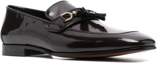 TOM FORD Loafers met horsebitdetail Bruin