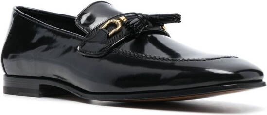 TOM FORD Loafers met horsebitdetail Zwart