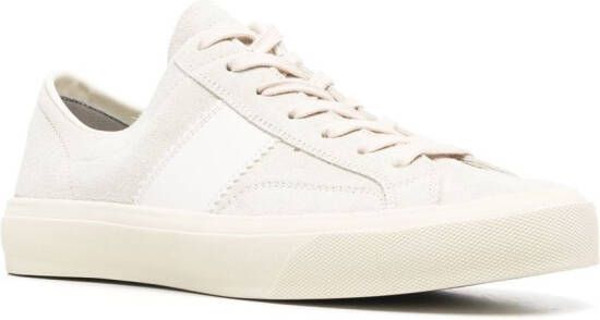 TOM FORD Sneakers met logopatch Beige