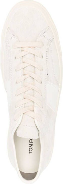 TOM FORD Sneakers met logopatch Beige