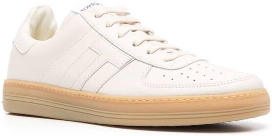 TOM FORD Sneakers met logopatch Beige