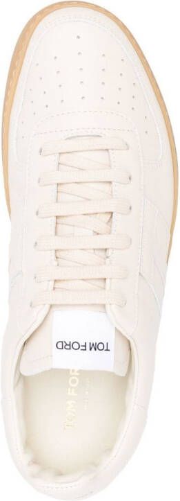 TOM FORD Sneakers met logopatch Beige