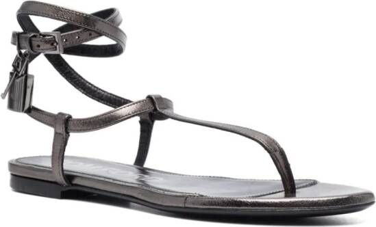 TOM FORD Padlock leren sandalen Grijs