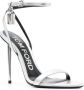 TOM FORD Padlock metallic open-toe sandals Grijs - Thumbnail 2