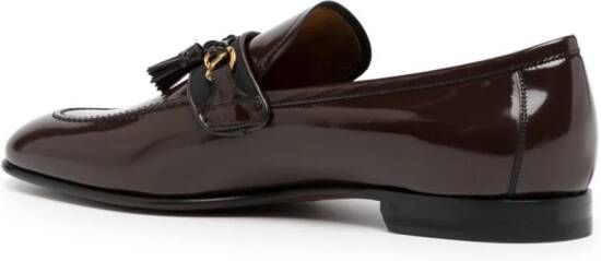 TOM FORD Lakleren loafers Bruin