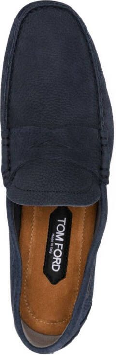 TOM FORD Loafers met logoplakkaat Blauw