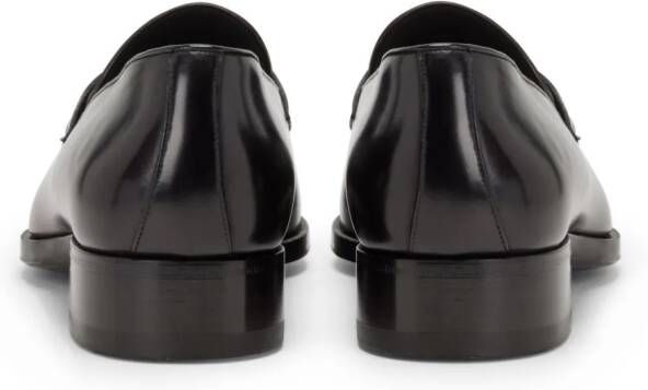 TOM FORD Leren loafers met gedraaid detail Bruin