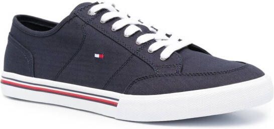 Tommy Hilfiger Core Corporate katoenen sneakers Blauw