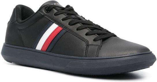 Tommy Hilfiger Corporate sneakers met logostreep Zwart