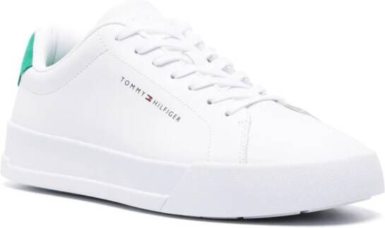 Tommy Hilfiger Court leren sneakers Wit