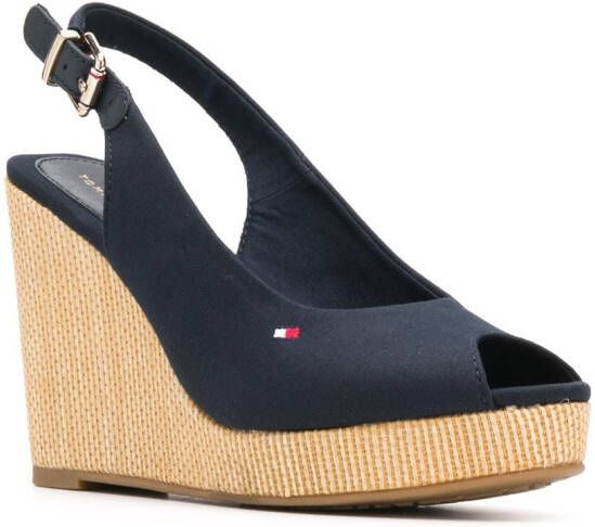 Tommy Hilfiger Elena slingback sandalen Blauw