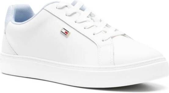 Tommy Hilfiger Flag Court leren sneakers Wit