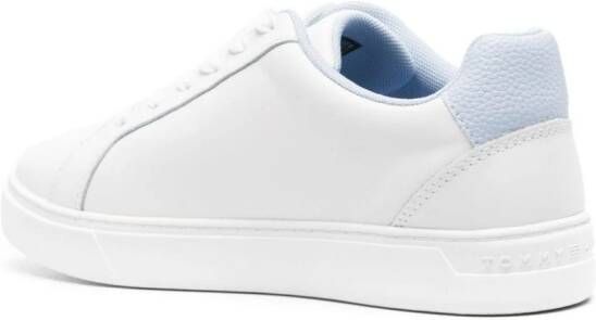 Tommy Hilfiger Flag Court leren sneakers Wit