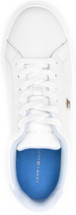 Tommy Hilfiger Flag Court leren sneakers Wit