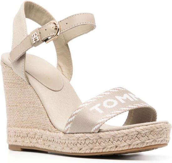 Tommy Hilfiger Sandalen met sleehak Groen