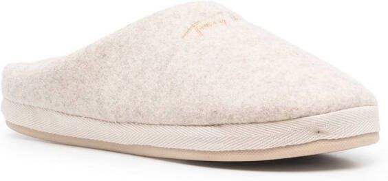 Tommy Hilfiger Slippers met geborduurd logo Beige