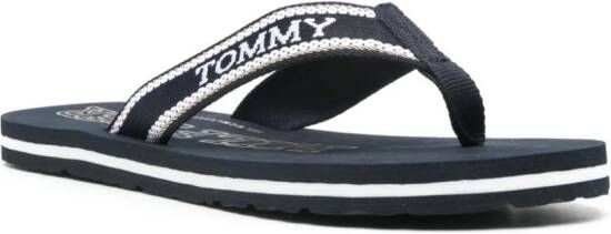 Tommy Hilfiger Teenslippers met logo jacquard Blauw